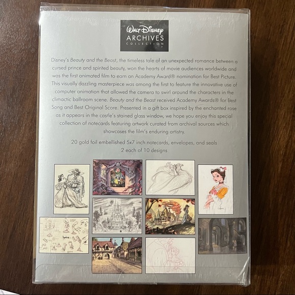 Walt Disney Archives Collection Beauty and The Beast Notecard Set - Picture 3 of 10